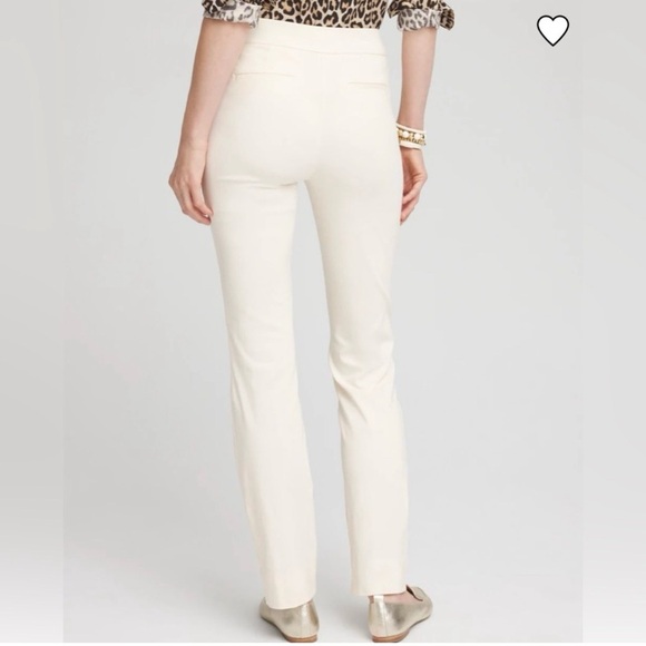 Chico's 360 Brigitte Slim Pull on Pants in English Crème C215 - Picture 2 of 10